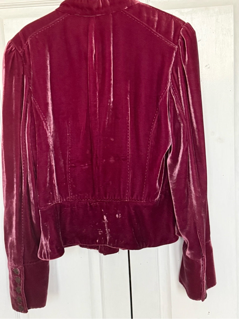 Velvet jacket with Pink Rose lining - Picture 2 of 7